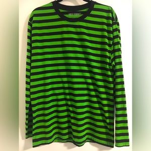 Green & Black Stripe Long-Sleeve T-Shirt